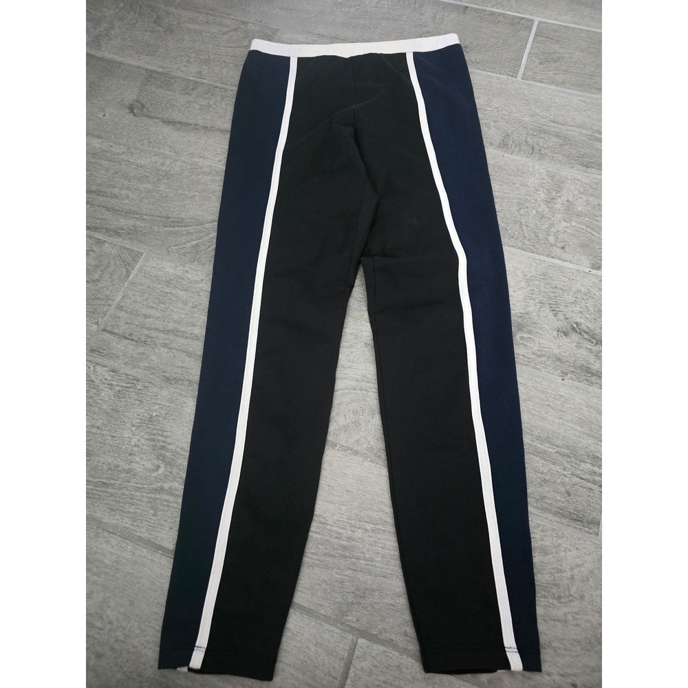 Vilagallo Womens Colorblock Striped Leggings Black Navy White Size M Portugal